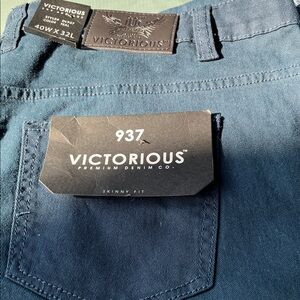Victorious Men's Deep Blue Skinny Jeans